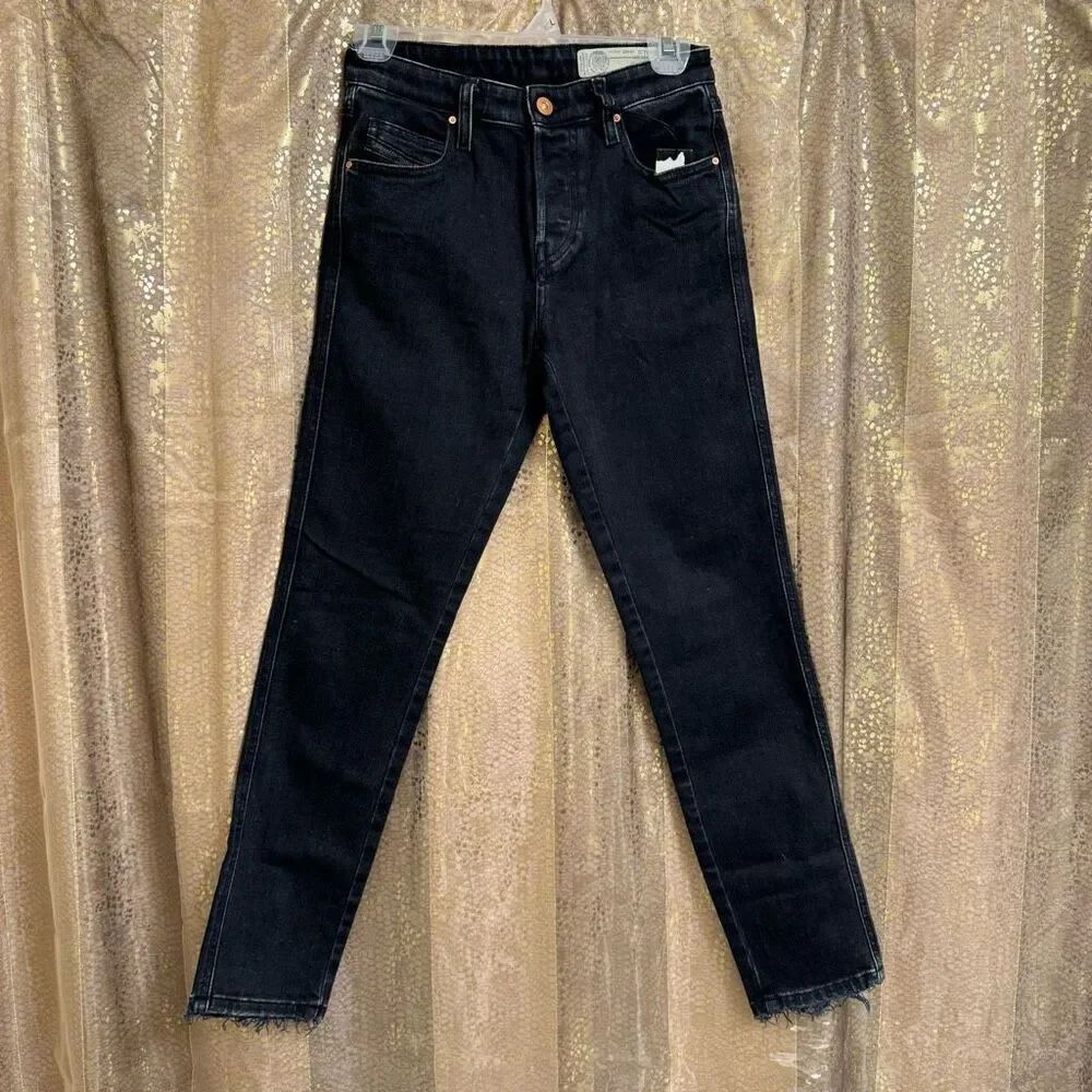 DIESEL Babhila 084NX Slim Skinny Dark Blue Black Women's Ankle Jeans W24/L32